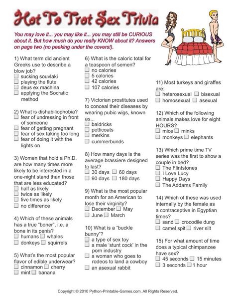 Printable Valentines Day Games Sex Trivia Pure Romance Games Pure Romance Party