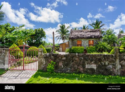 Traditional Stone House At Ivana Island Batanes Philippines Stock
