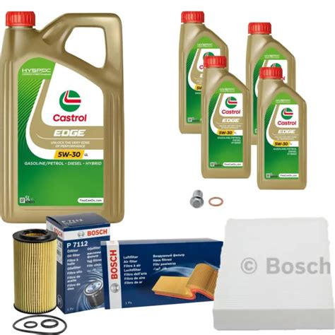 BOSCH INSPECTION SET 9 L Castrol Edge 5W 30 Ll Pour De Vito EUR 204