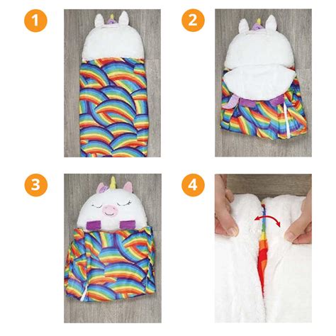 Kids Sleeping Bag and Cushion - Animals Happy Children Napping Gift