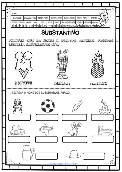 Substantivo Comum E Pr Prio E Ano