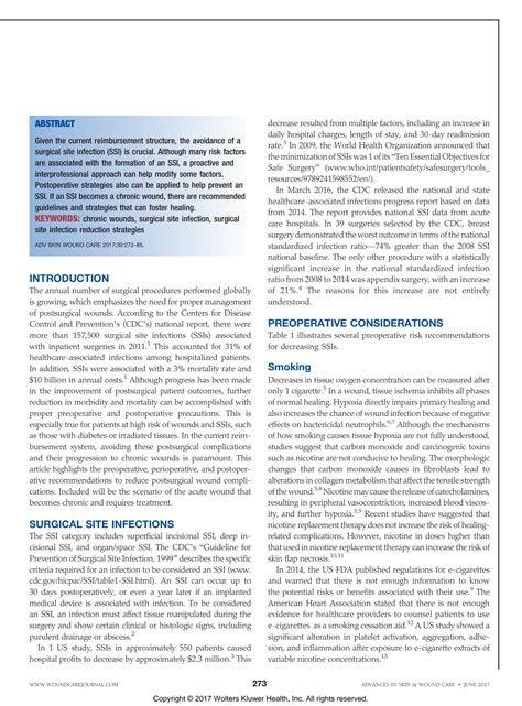 SOLUTION: Reducing post surgical wound complications - Studypool