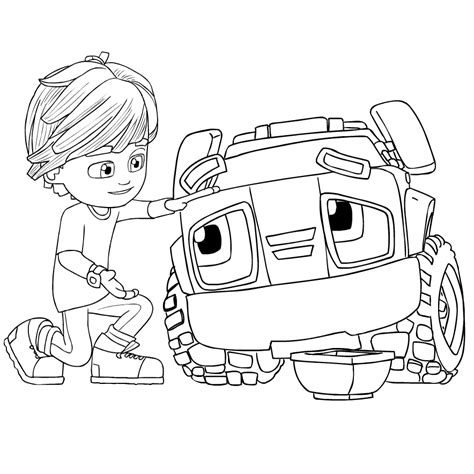 Rev And Roll Coloring Pages