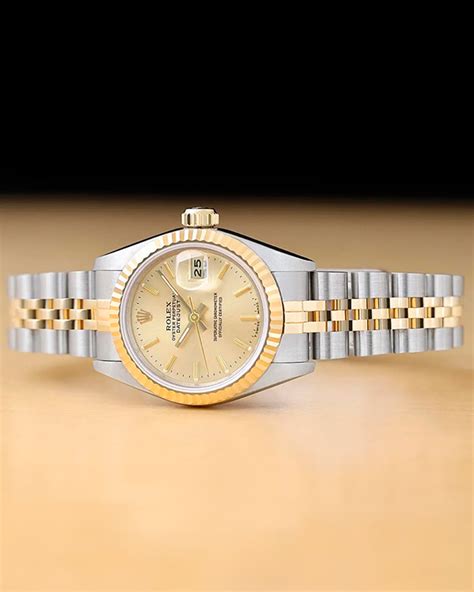 Rolex Lady Datejust 26mm Champagne Dial Two Tone Jubilee 69173 Grailzee