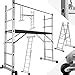 Tectake Aluminium Multi Purpose Ladder Adjustable 3 In 1 Scaffolding