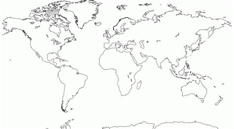 Mapamundi Con Division Politica Sin Nombres Descargar E Imprimir Mapas