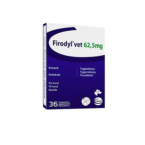 Firodyl Vet 62 5 Mg 3 X 12 Tablett Er Tuggtablett Djurmedicin Se