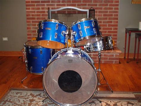 Vintage Cb 700 4 Pc Drum Set From 1971 In Electric Blue Reverb