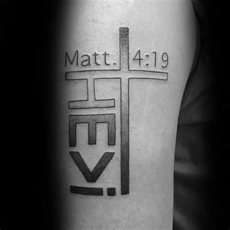 40 Simple Christian Tattoos For Men Faith Design Ideas