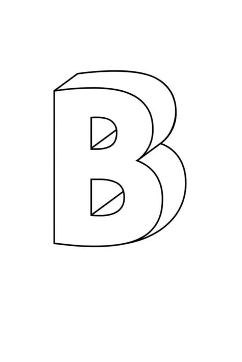 Graffiti Bubble Letter B Printable