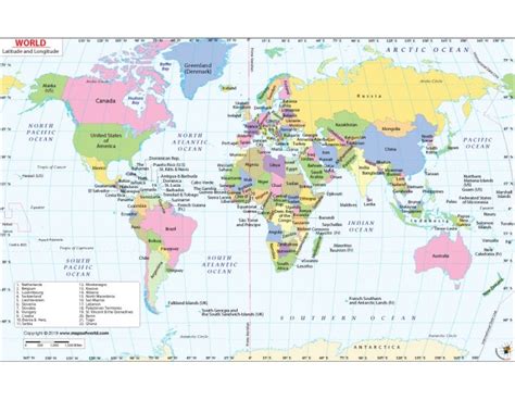 Longitude Latitude Map Of World - Map