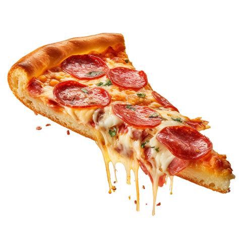 Slice of hot pizza with stretchy cheese slice of fresh italian classic