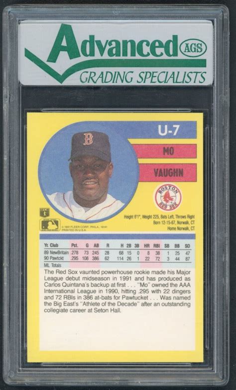 1991 Fleer Update U 7 Mo Vaughn For Sale Online EBay