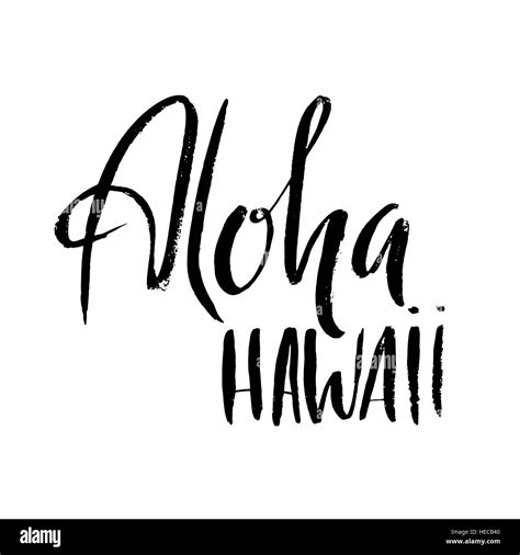 Dibujado a mano conceptual frase Aloha Diseño de letras para carteles