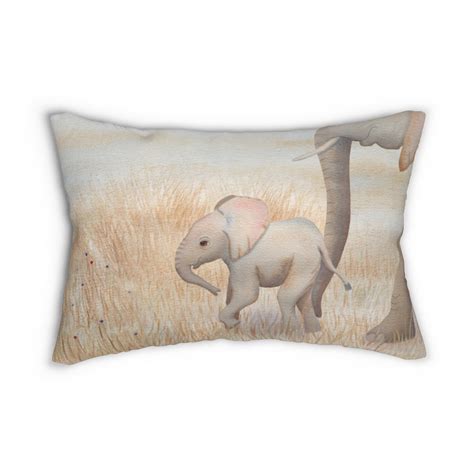 Baby Elephant Pillow – Baby Animal Prints by Suzi