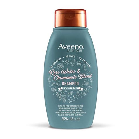 Aveeno Scalp Soothing Rose Water And Chamomile Blend Shampoo 12 Ounce