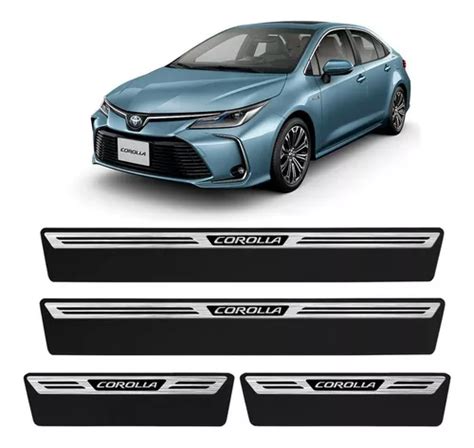 Jogo De Soleira Premium Toyota Corolla 2020 A 2023 Escovada