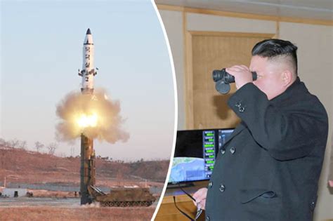 Pictured Explosive Moment Kim Jong Un Fires Missile In Show Of