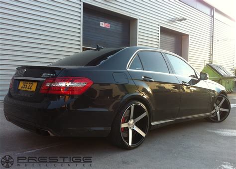 Mercedes E55 AMG Fitted With Vossen CV3 Alloy Wheels In Matt Black