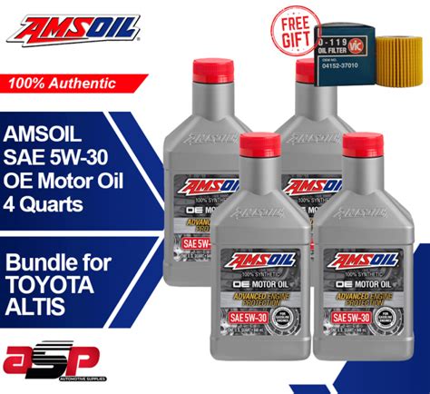 Amsoil Oe Synthetic Motor Oil Gasoline Engine W Quarts