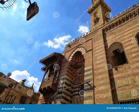 Mosque Of Imam Hussein And Khan Al Khalili In Cairo Egypt Stock Image