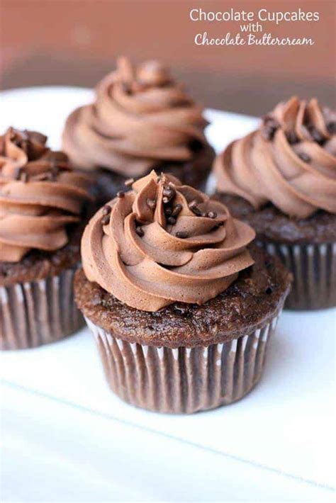 Chocolate Cupcakes with Chocolate Buttercream Frosting