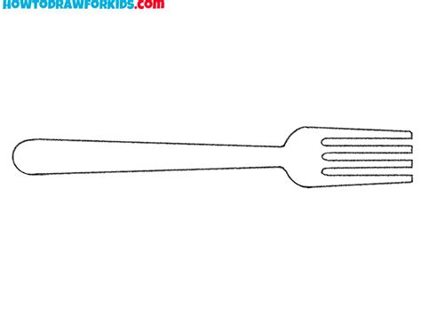 How To Draw A Fork Easy Drawing Tutorial For Kids