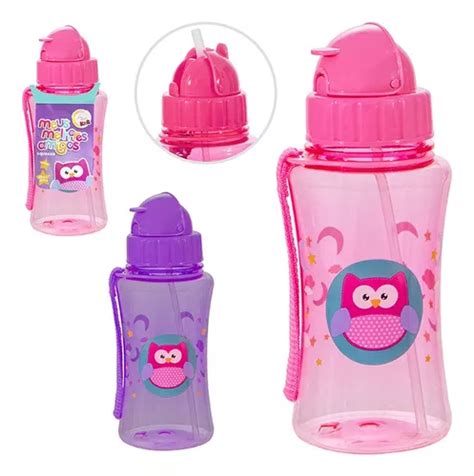 Garrafinha Squeeze Infantil Coruja Gua Suco Escola Ml Mercadolivre