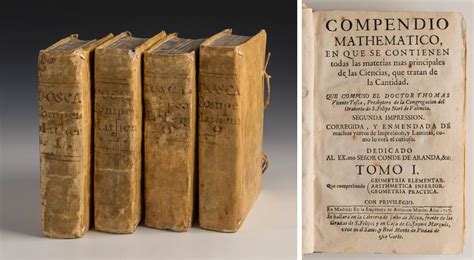 At Auction Tomas Vicente Tosca Compendio Mathem Tico Volumes I Ii