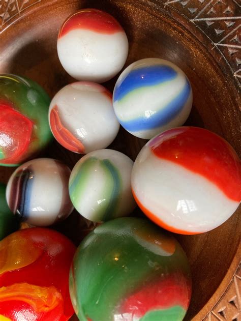 Vintage Transitional Marblescollectible Marbles Old Boulders Lot Of 10 1 Etsy