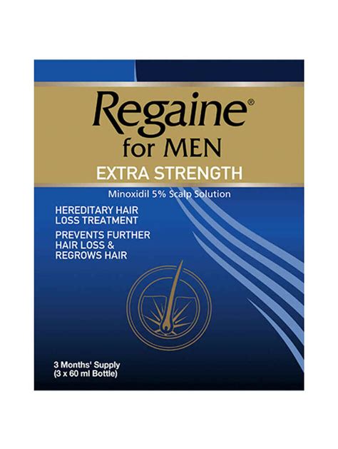 Regaine For Men Extra Strength Scalp Solution 3 X 60ml Withaid