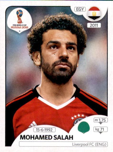 Panini WM 2018 World Cup Russia Sticker 90 Mohamed Salah Ägypten