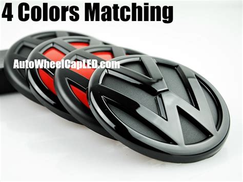 Vw Volkswagen Tiguan Gloss Black Front Grille Hood Rear Trunk Emblems