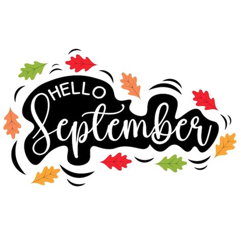 Premium Vector Welcome September New Month Hello September Vector