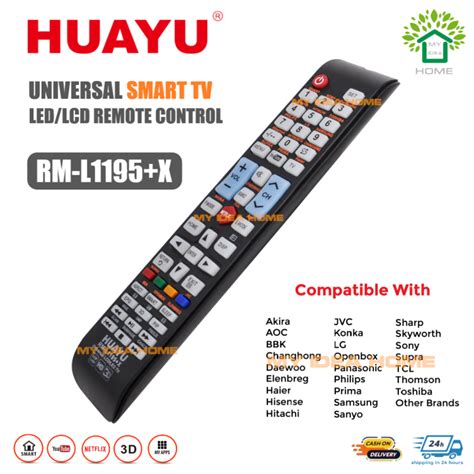 HUAYU RM L1195 X Universal Smart TV LCD LED Remote Control Lazada PH