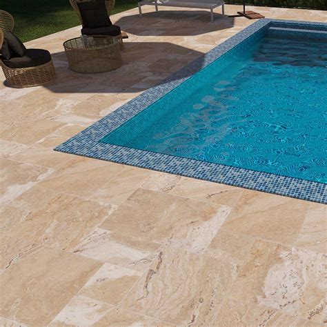 Premium Select LEONARDO Travertine Tumbled PAVER 1 1 4 French