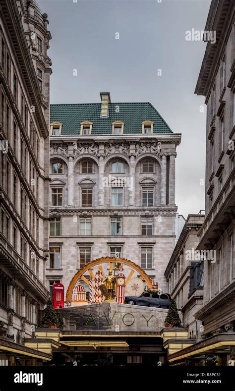 Exterior Of The Savoy Hotel London Uk Stock Photo Alamy