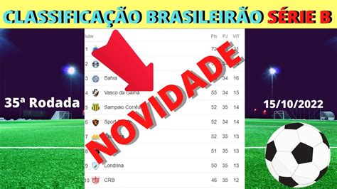 Tabela Do BrasileirÃo SÉrie B Hoje Atualizada ClassificaÇÃo Do