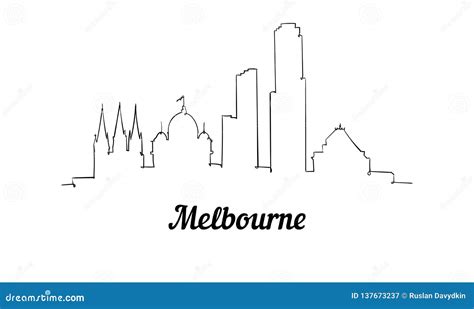 Melbourne Skyline And Flag Royalty-Free Illustration | CartoonDealer ...