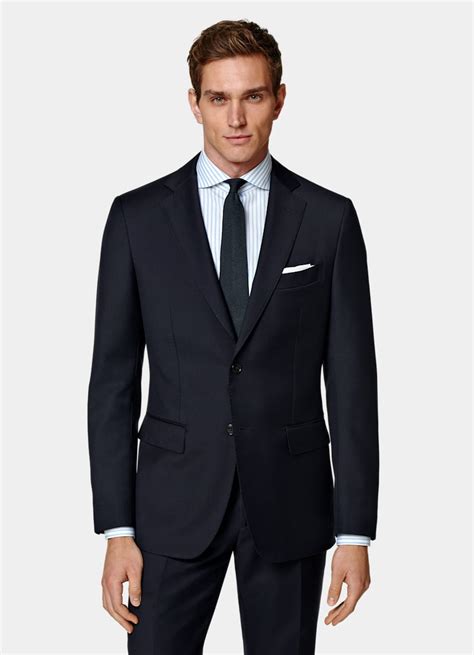 Navy Perennial Napoli Suit In Pure Wool Suitsupply Lu