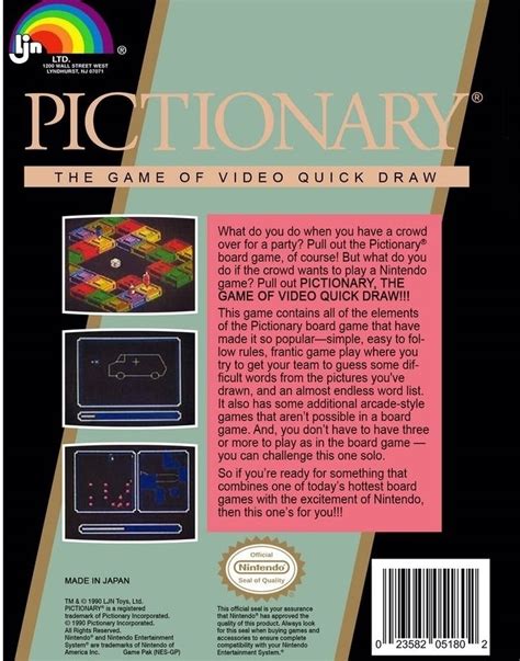 Pictionary Box Shot For Nes Gamefaqs