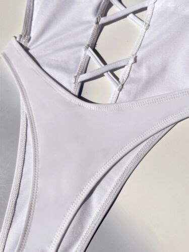 Hot Sexy V Neck One Piece Swimsuit High Cut Out Monokini Thong Bathing