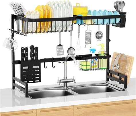 Amazon Merrybox Over The Sink Dish Drying Rack Ss Adjustable