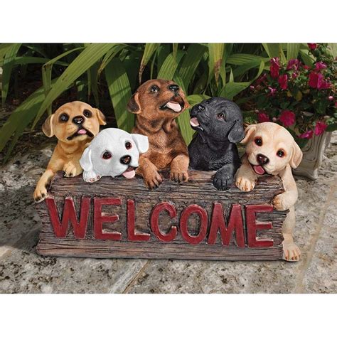 Puppy Parade Welcome Sign Dog Statue Dog Signs Animal Statues