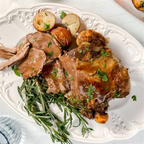 Simple Crockpot Lamb Roast with Leeks and Gravy - 31 Daily