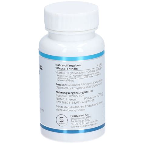 Vitamin B2 100 mg 60 St - Shop Apotheke