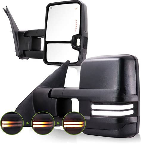 SIZIOM Towing Mirrors For 2007 2021 Toyota Tundra Switchback Turn