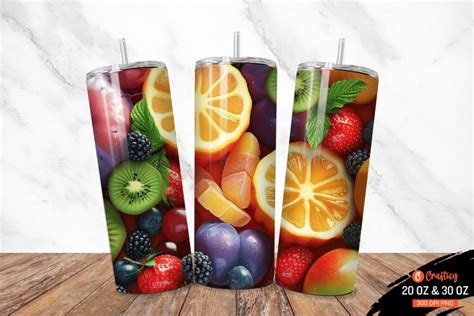 D Fruits Tumbler Wrap