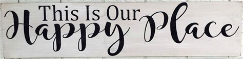 This Is Our Happy Place Farmhouse Style Wood Sign 4x16