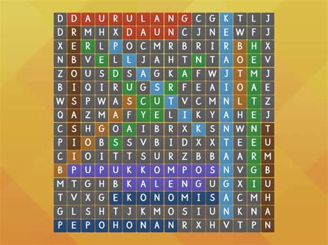 Teka Teki Literasi Wordsearch